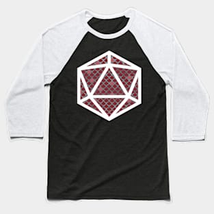 D20 Decal Badge - Scales Red Baseball T-Shirt